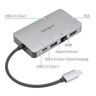 Docking Station USB-C DP Alt Mode de vídeo único 4K HDMI/VGA con fuente de alimentación Pass-Through de 100 W